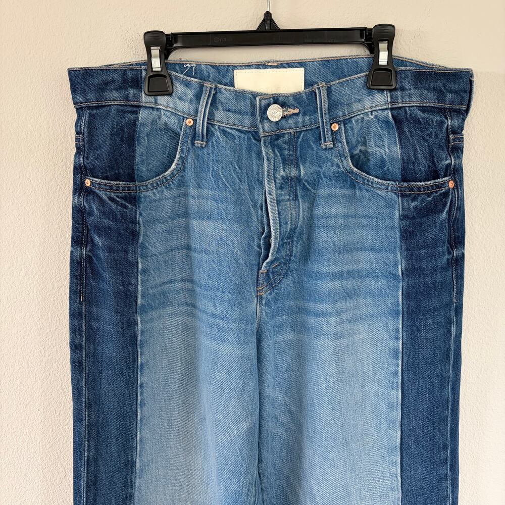 MOTHER Superior Tux Sidestepper Sneak Fray Wide Leg Flare Jeans (28) - Picture 3 of 12